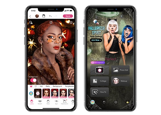 Interactivos Efectos de Edición de Maquillaje y Foto en RA para Halloween 2020 en las Apps YouCam son los Mejores Vistos Hasta Ahora